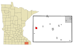 Fillmore County Minnesota Incorporated and Unincorporated areas Spring Valley Highlighted